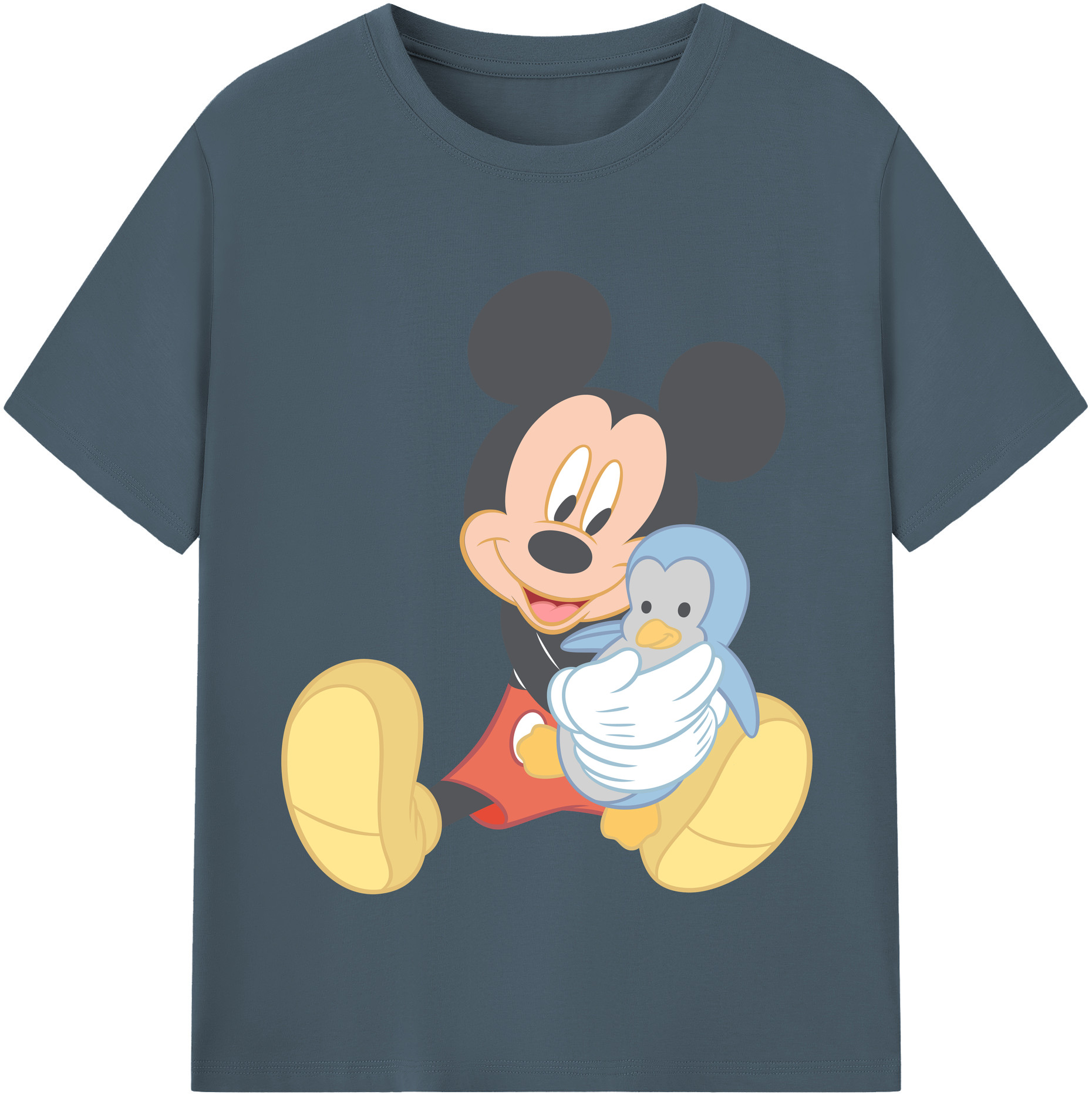 （画像用） ミッキーマウス Mickey Mouse 綿100％半袖Tシャツ（フロントプリント）